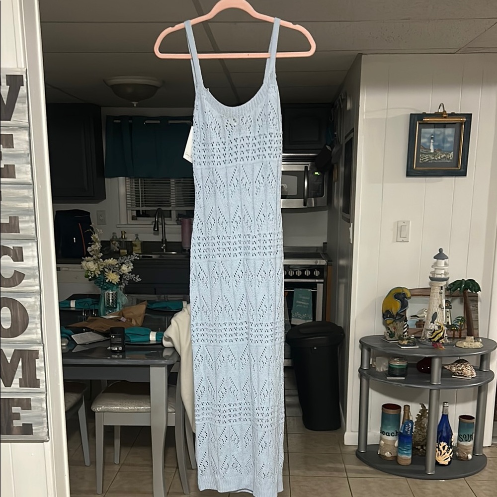Emory Park Blue Sleeveless Sundress Coverup